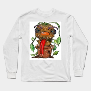 Funny plant in a pot. Long Sleeve T-Shirt